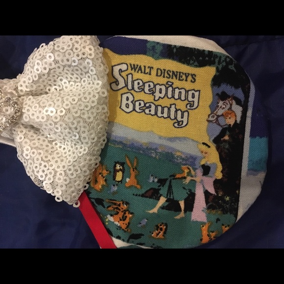 Sleeping Beauty Aurora Minnie Mouse  Ears.Bespoke Boutique Handmade. New. - Picture 2 of 3